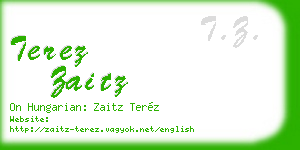 terez zaitz business card